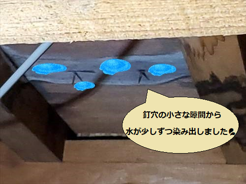 雨漏り箇所特定　散水調査